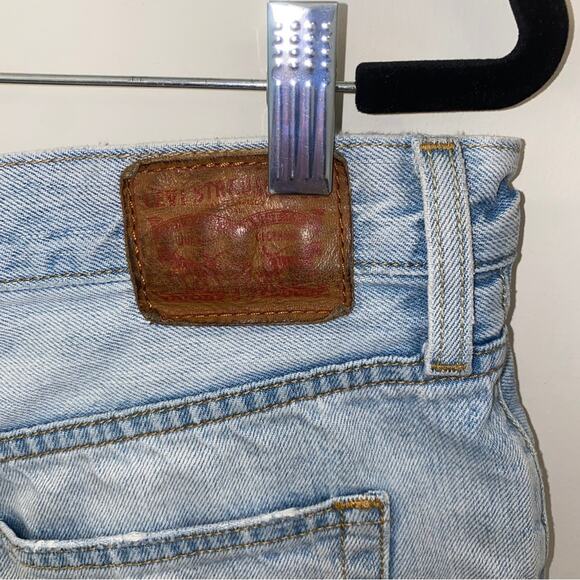 LEVI'S 501 Roll Hem Short in Country Road Denim Jean Cutoff Shorts Size 31 8-10 - Picture 5 of 6